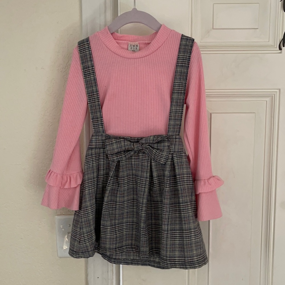 Plaid and pink toddlers dress